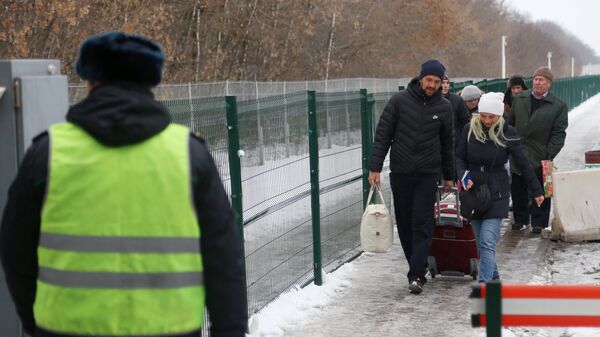 Пункт пропуска Нехотеевка на российско-украинской границе в Белгородской области