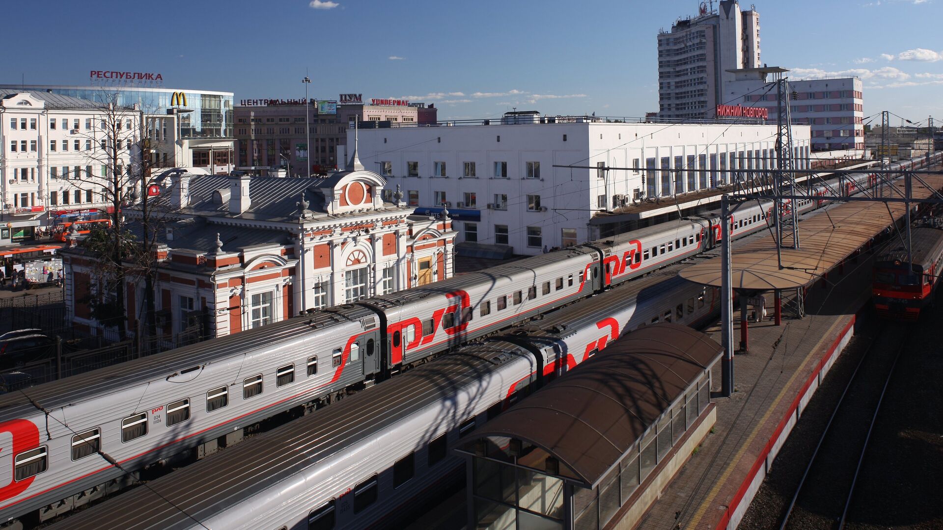 Железнодорожный вокзал Нижнего Новгорода - РИА Новости, 1920, 23.08.2024