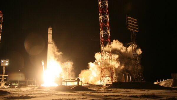 С космодрома Байконур выполнен пуск ракеты-носителя Зенит-3Ф . Архивное фото