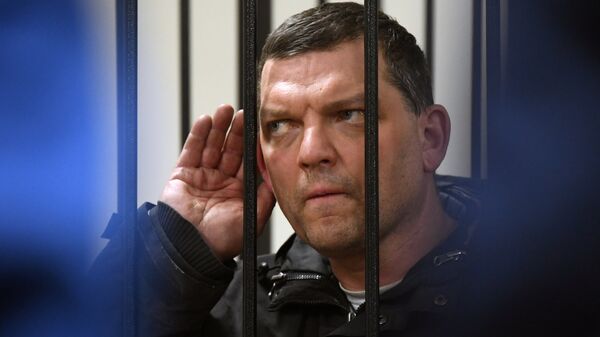 Экс-директор фабрики Меньшевик Илья Аверьянов, обвиняемый в убийстве, в Пресненском суде Москвы