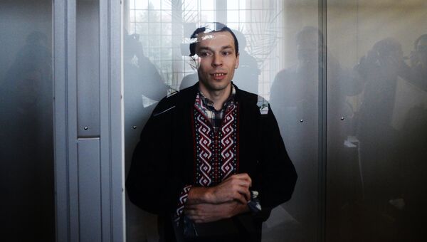 Журналист Василий Муравицкий в Королёвском районном суде в Житомире. Архивное фото