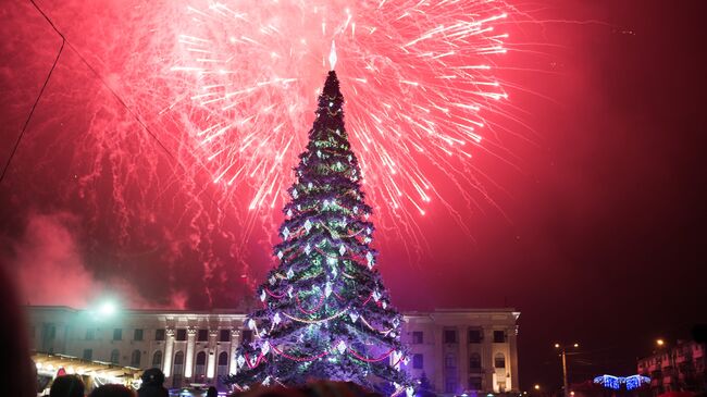 Во время празднования Нового года в Симферополе