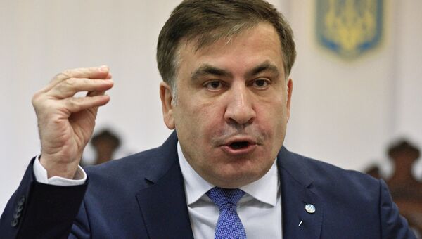 Михаил Саакашвили в Апелляционном суде в Киеве. Архивное фото