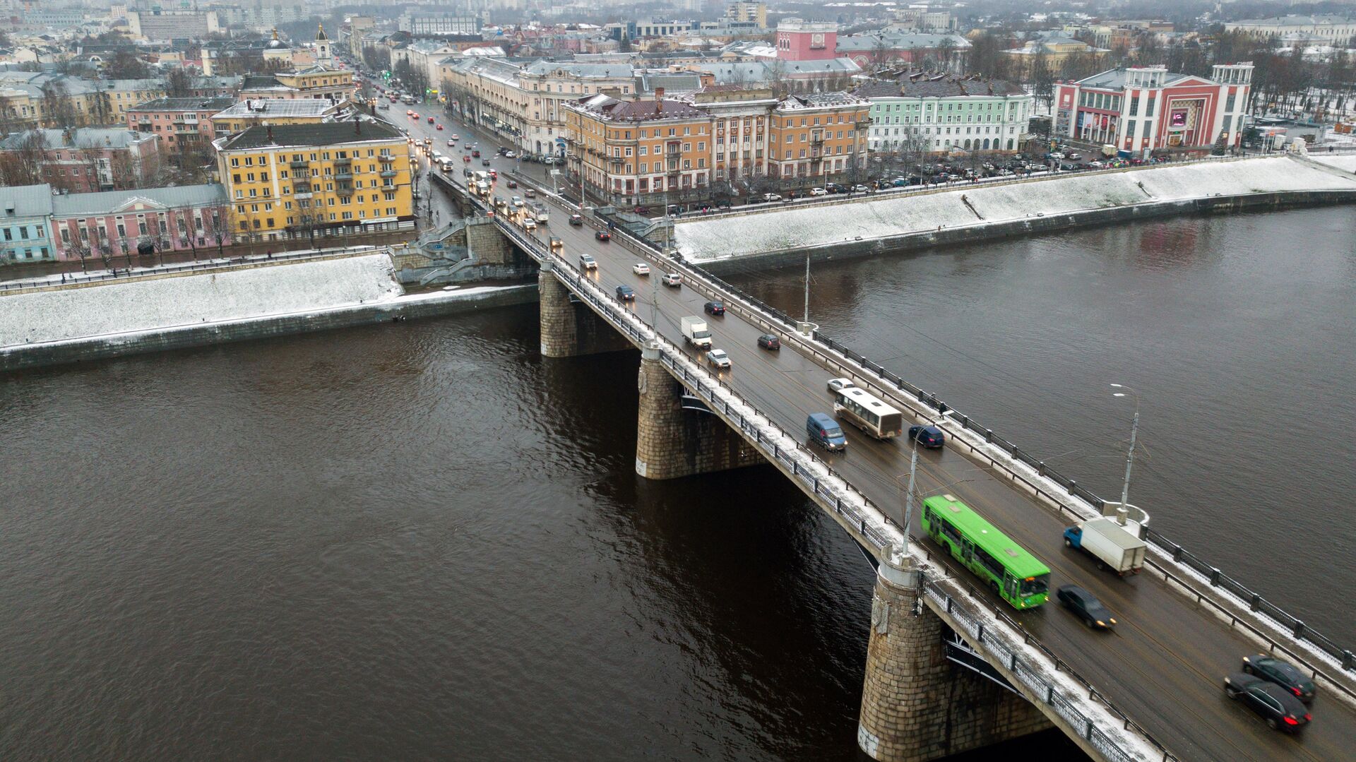 Мост через реку Волга в городе Твери - РИА Новости, 1920, 17.12.2020
