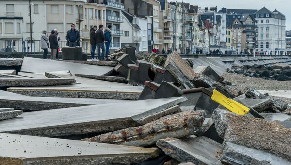 Последствия урагана Элеанор во Франции. 6 января 2017
