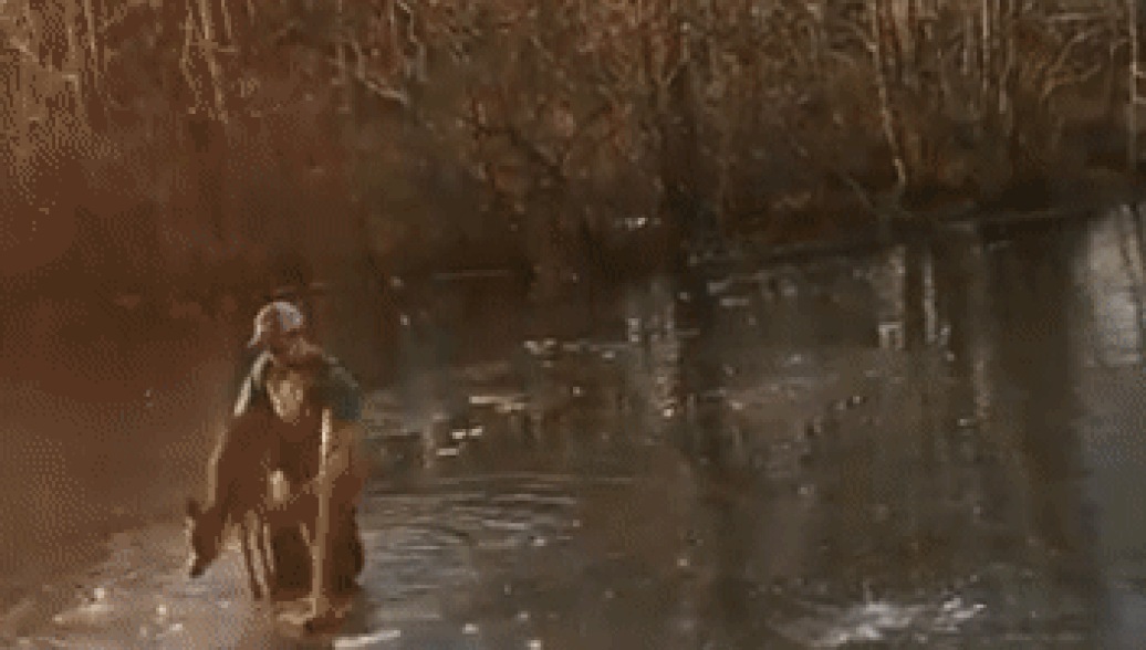Американец спас олененка из замершего пруда