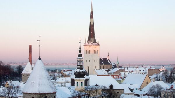 Вид на исторический центр Таллина. Архив