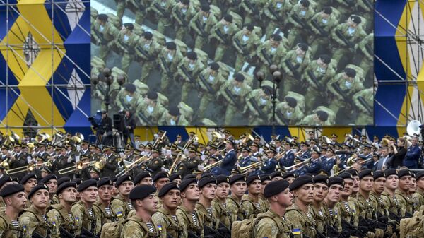 Морская пехота Украины на военном параде. Архивное фото