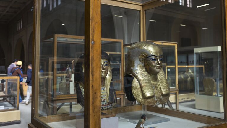 Экспонаты из гробниц Юйи и Туйи в Каирском египетском музее