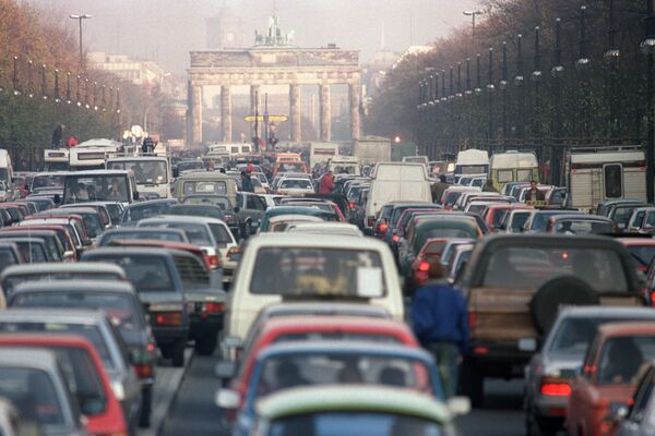 Пробка после падения Берлинской стены в 1989 году