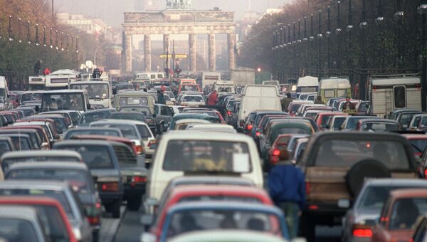 Пробка после падения Берлинской стены в 1989 году