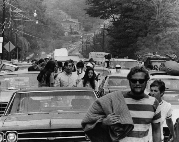 Пробка по дороге на фестиваль Вудсток, 1969 год