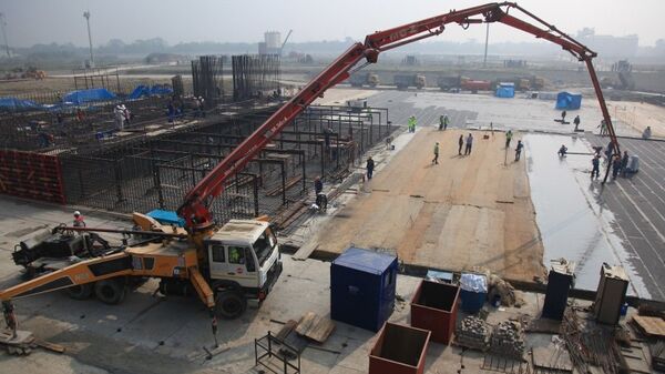 Церемония заливки первого бетона на стройплощадке АЭС Руппур, Бангладеш