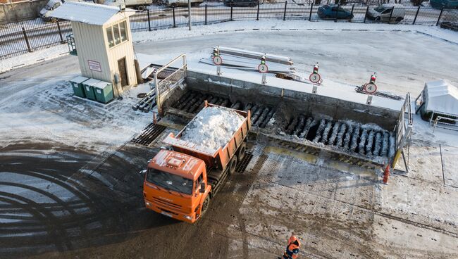 снегоплавильный пункт в Москве