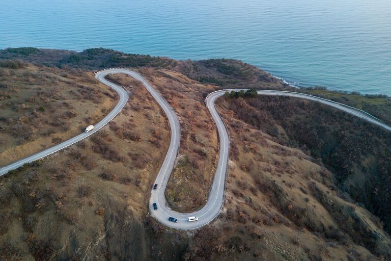 Дорога в районе села Малореченское