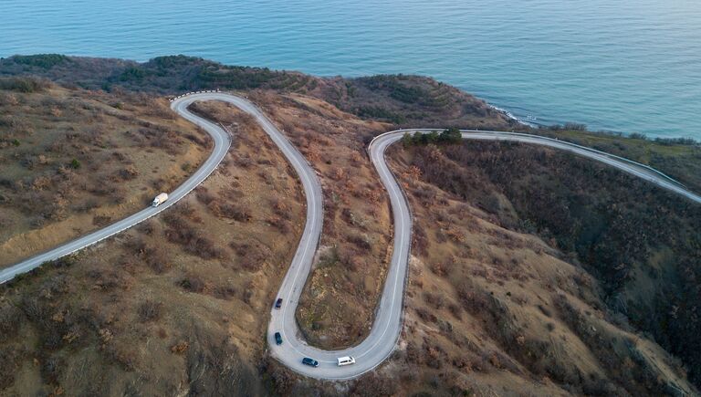 Дорога в районе села Малореченское