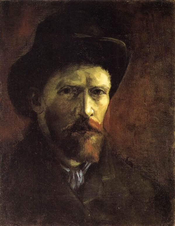 Автопортрет Ван Гога в темной фетровой шляпе. 1886 г