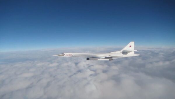 Российские Ту-160 над Северным морем. Кадры минобороны Великобритании