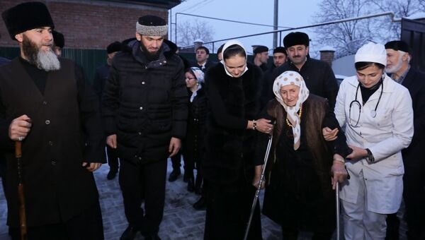 104-летняя Мадина Алиева в Грозном. 15 января 2018