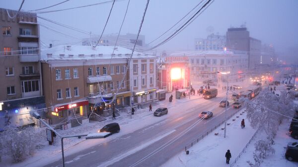 Одна из улиц города Якутск. Архивное фото