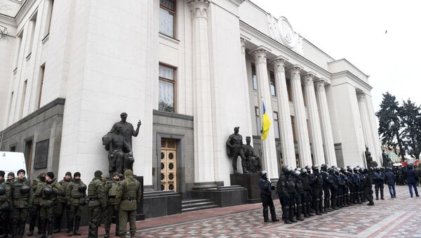 Полицейские у здания Верховной рады Украины