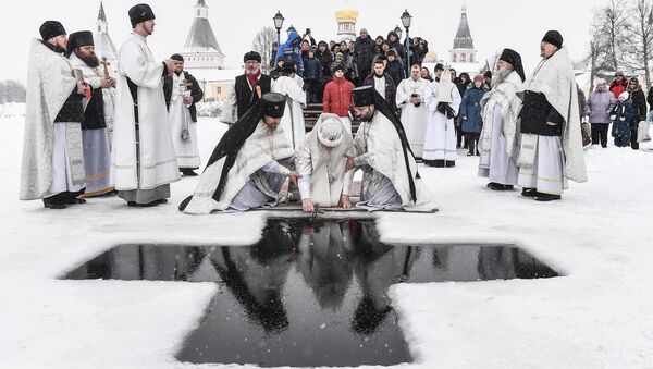 Празднование Крещения в Валдайском Иверском монастыре. 19 января 2018