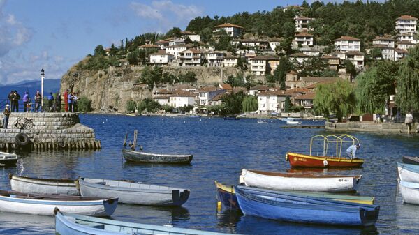 Вид на город Охрид в Македонии. Архивное фото