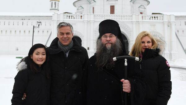 Поездка посла США в РФ Джона Хантсмана в Новоиерусалимский монастырь. 21 января 2018