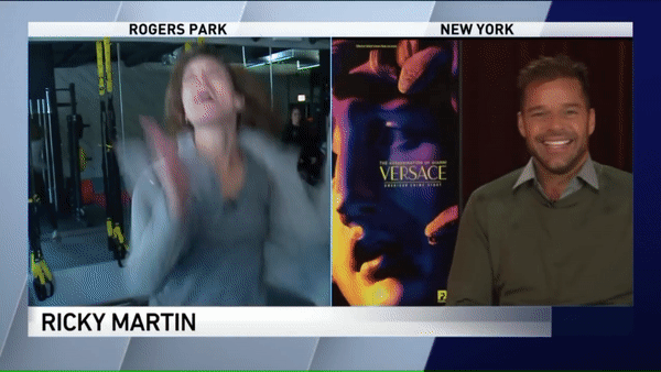 Буря эмоций: Журналистка начала прыгать после интервью с Рики Мартином