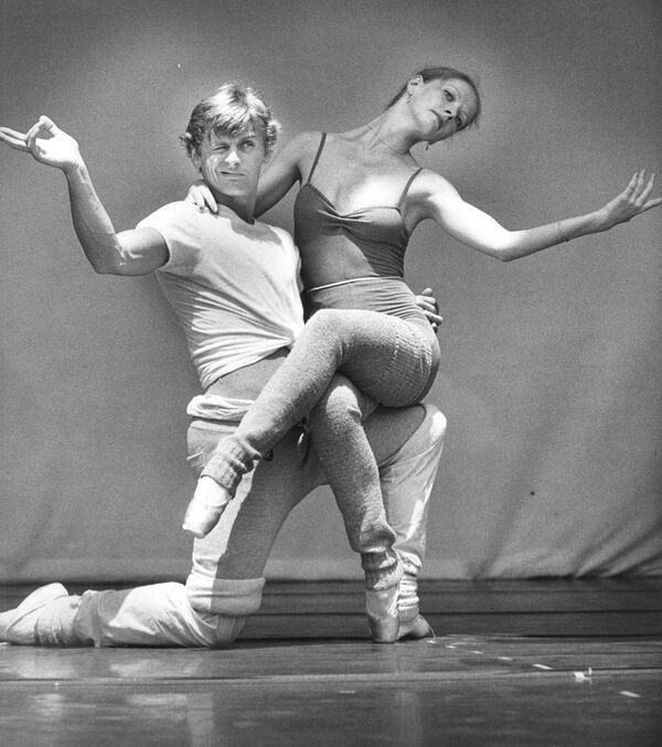 Михаил Барышников и Джудит Фьюгейт на репетиции в Лос-Анджелесе, 1979 год.
