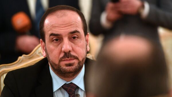 Глава делегации Сирийской комиссии по переговорам Насер аль-Харири. 22 января 2018