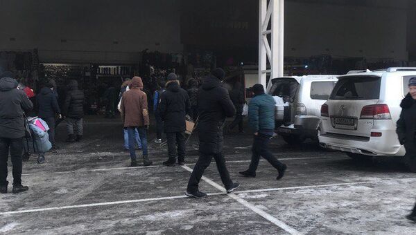 Ситуация на рынке Садовод на юго-востоке Москвы. 25 января 2018