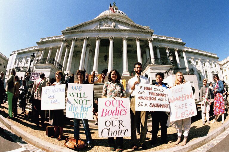 Акция феминисток в США. Архивное фото Акция феминисток в США. Архивное фото