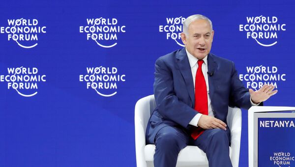 Премьер-министр Израиля Биньямин Нетаньяху на Всемирном экономическом форуме в Давосе. 25 января 2018