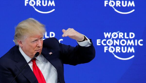 Президент США Дональд Трамп во время экономического форума в Давосе. 26 января 2018