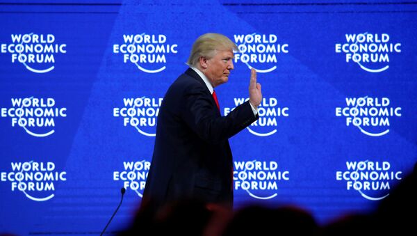 Президент США Дональд Трамп во время экономического форума в Давосе. 26 января 2018