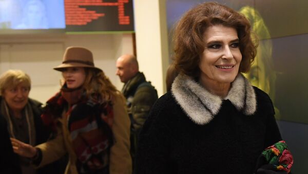 Французская актриса и режиссер Фанни Ардан на показе своего фильма Диван Сталина в кинотеатре Пионер. 26 января 2018