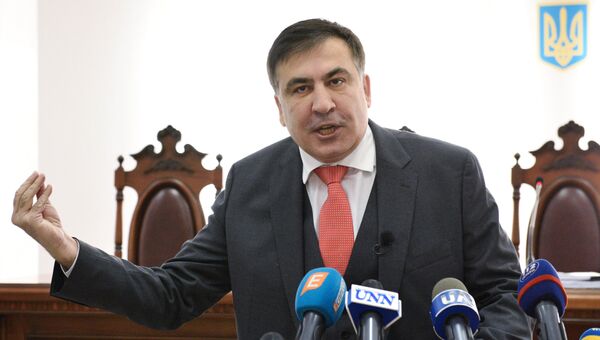 Михаил Саакашвили в Апелляционном суде в Киеве. 26 января 2018