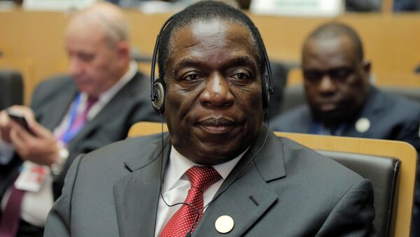 Зимбабвийский государственный деятель Эммерсон Мнангагва. 28 января 2018