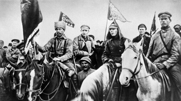 Бойцы 1-й Конной армии Буденного на Южном фронте под Майкопом. 1920 год