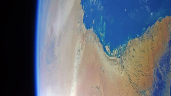 Южное побережье Персидского залива в объективе космонавта Антона Шкаплерова