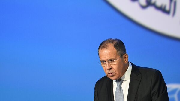 Министр иностранных дел России Сергей Лавров во время конгресса сирийского национального диалога в Сочи