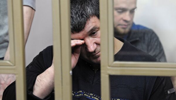 Инвер Бекиров, обвиняемый в участии в запрещенной в России террористической организации Хизб ут-Тахрир, на заседании Северо-Кавказского окружного военного суда. 31 января 2018