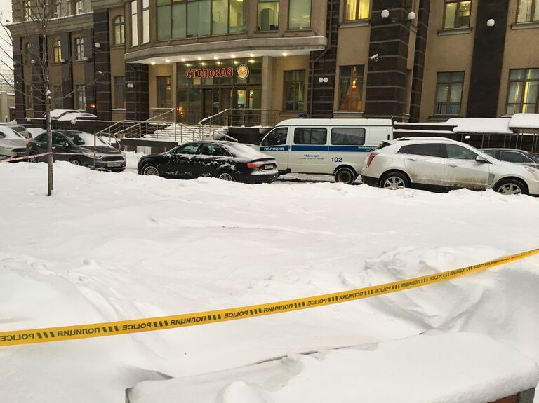 На месте стрельбы у бизнес-центра Святогор в Москве. 31 января 2018 На месте стрельбы у бизнес-центра Святогор в Москве. 31 января 2018