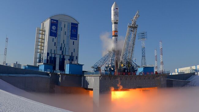 Старт ракеты-носителя Союз-2.1а с космодрома Восточный. Архивное фото