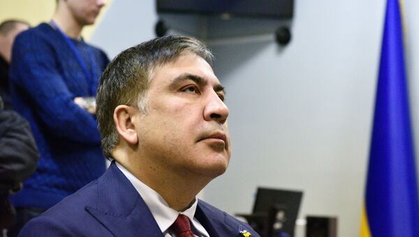 Михаил Саакашвили на заседании Киевского апелляционного административного суда. 1 февраля 2018
