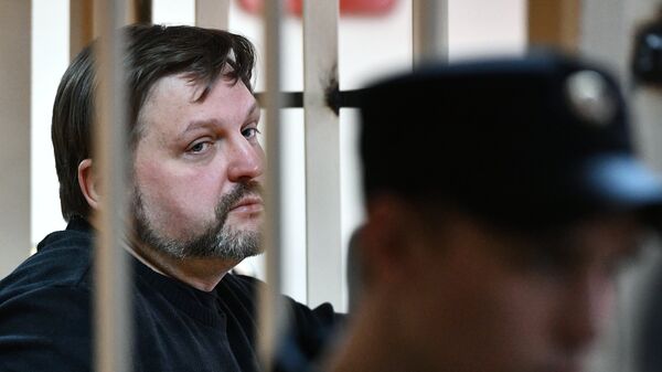 Экс-губернатор Кировской области Никита Белых во время оглашения приговора в Пресненском суде Москвы. Архивное фото