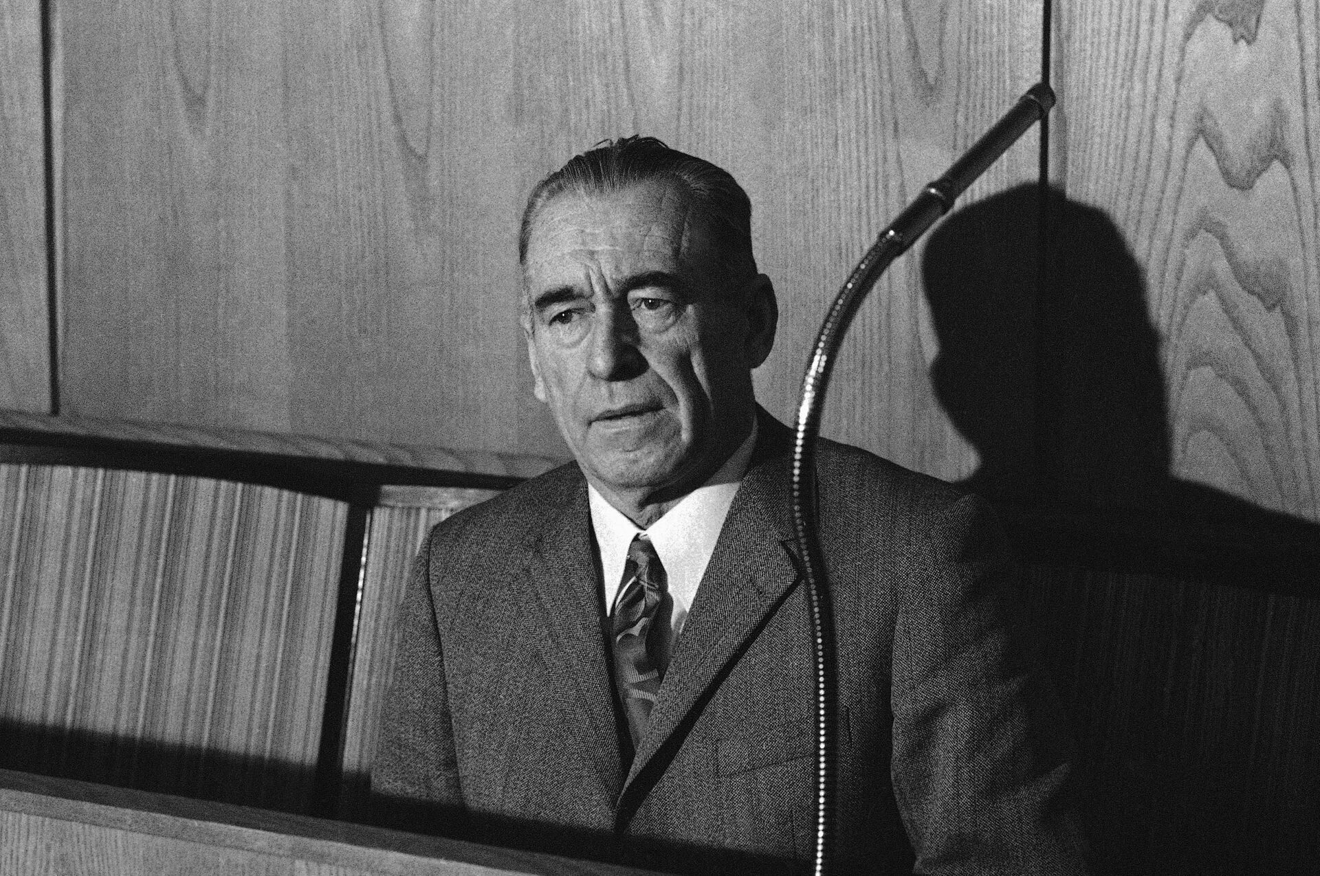 Нацистский военный преступник Франц Штангль. 23 декабря 1970 Нацистский военный преступник Франц Штангль. 23 декабря 1970 - РИА Новости, 1920, 16.02.2024