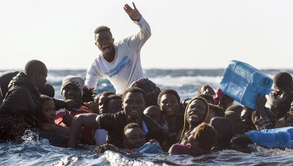 Мигранты в Средиземном море. 27 января 2018 года