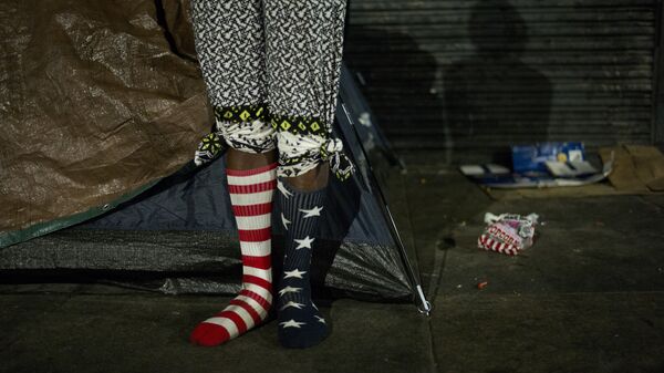 Бездомный в США